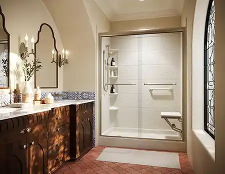shower in bathroom